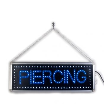 Ripustettava Piercing LED  studio kyltti EU