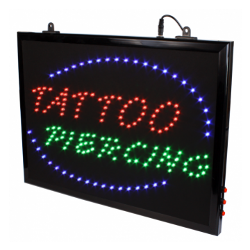 Ripustettava Piercing LED  studio kyltti EU