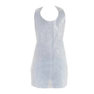 Pack of 100 Disposable Aprons - White