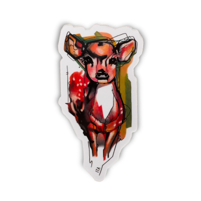 Ivana Tattoo Art Sticker - Baby Deer (Gloss - 5.5