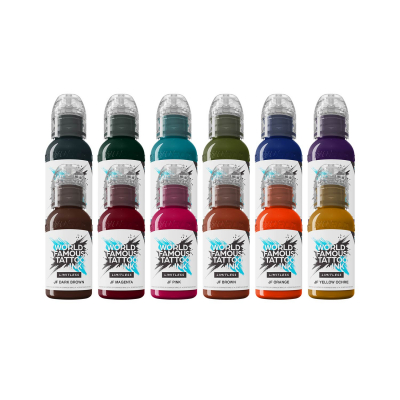 World Famous Limitless Tattoo Ink - Jay Freestyle Set - 12x 30 ml